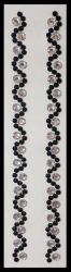 Wave Strip - Black Rhinestone and Pearl